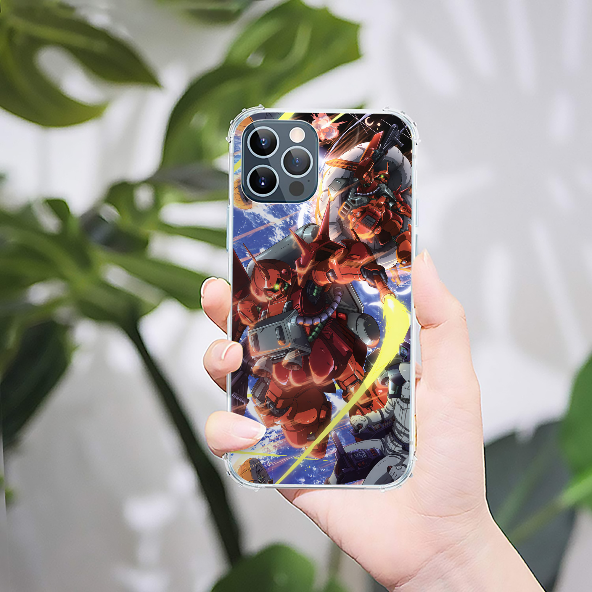 （画像用） 機動戦士ガンダム Mobile Suit Gundam 【iPhone 12シリーズ対応】透明スマホケース（クリアソフトケース）